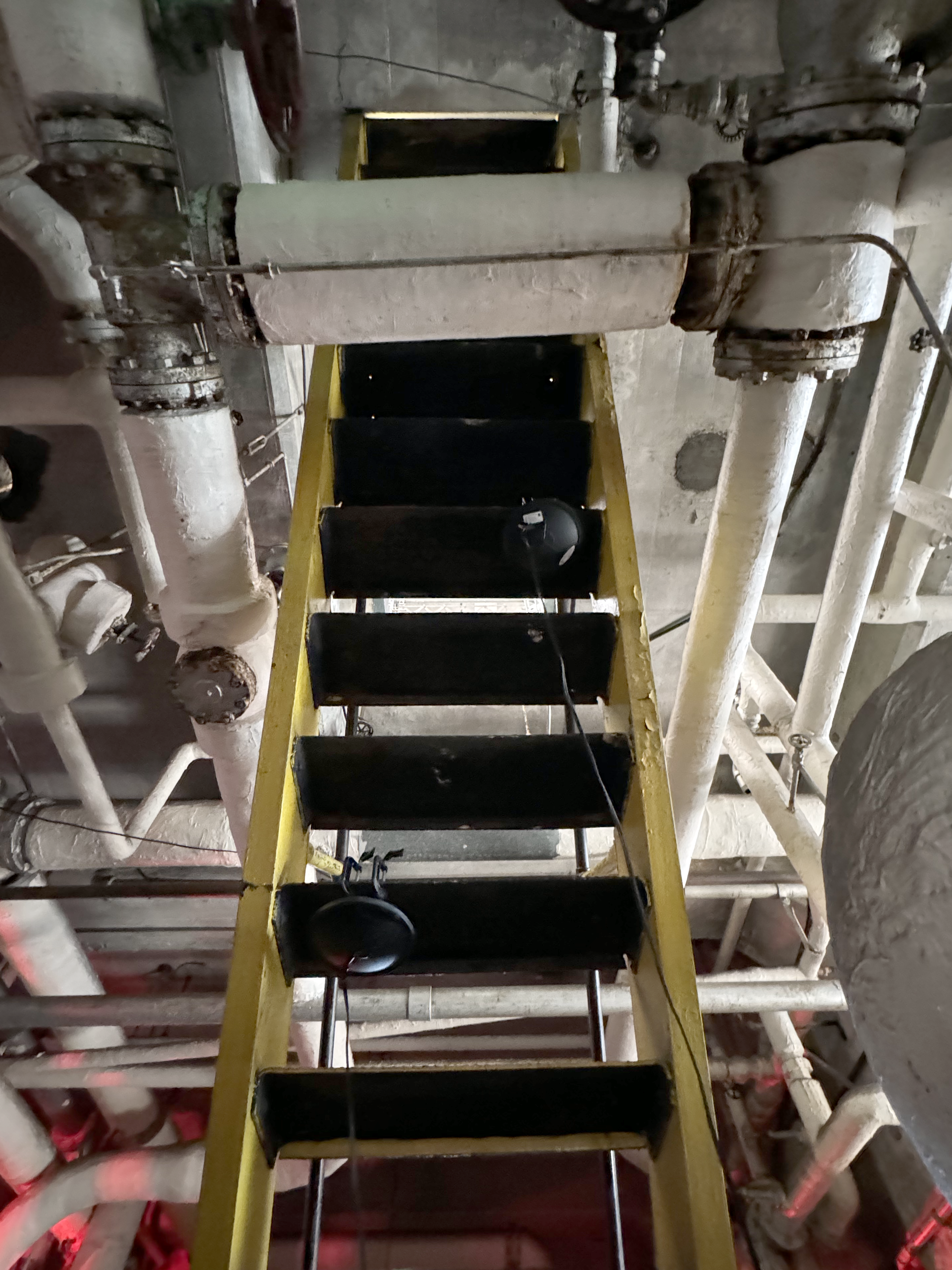 transducers attached to stair treads in the installation